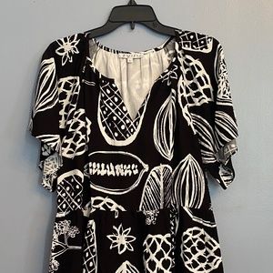 Black and white Babydoll swing dress